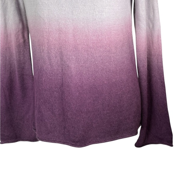 Ann Taylor Purple Ombre Sweater Rabbit Hair Pullover Lavender Bell Sleeves SP - Picture 9 of 13